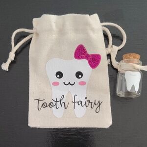 Tooth Fairy Pouch With Glass Jar (3 Available)
